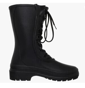 Le Chameau Bottine Saiga Womens Boots Black Rubber Size 7 US 5 UK NIB Waterproof